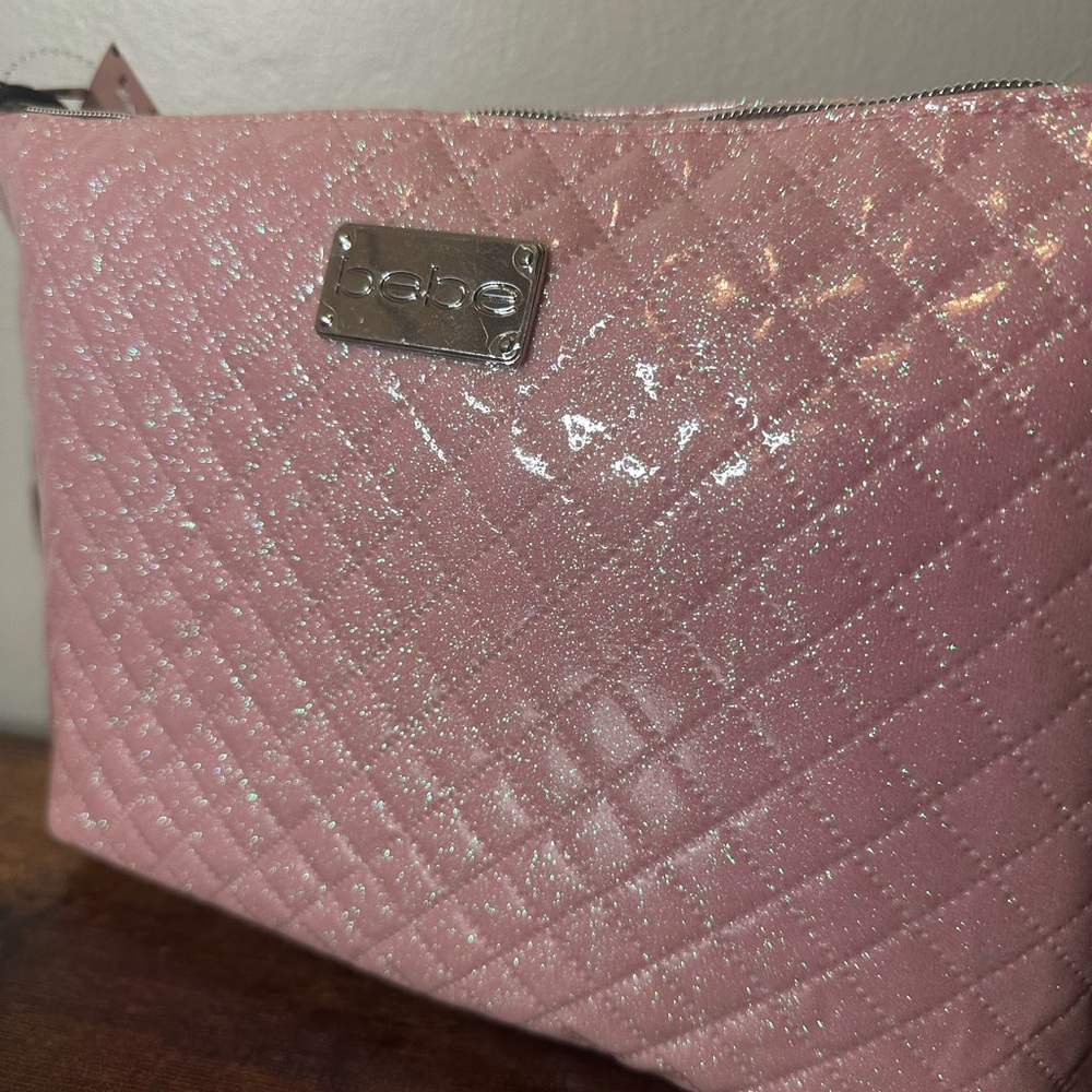 bebe Pink Quilted Cosmetic Bag - Picture 7 of 7